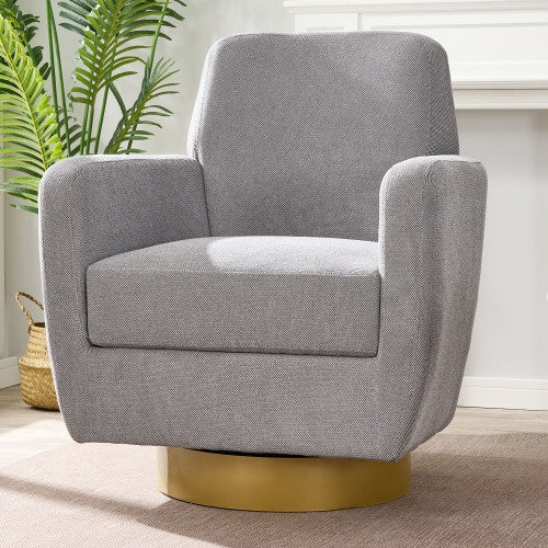 360 Degree Rotation Armchair Cotton Linen Ergonomic Chair