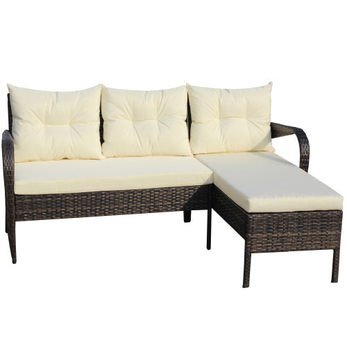 Outdoor Patio Conversation Set 2 Piece Wicker Rattan