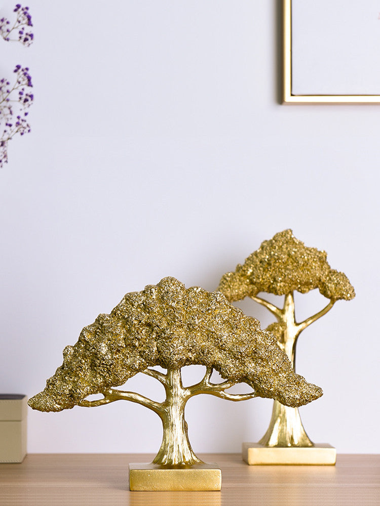 Light Luxury Nordic Lucky Leaf Fortune Tree Desktop Decor