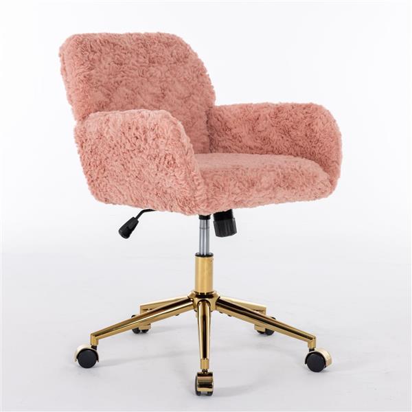 Pink Adjustable Swivel Office Chairs For Home Office