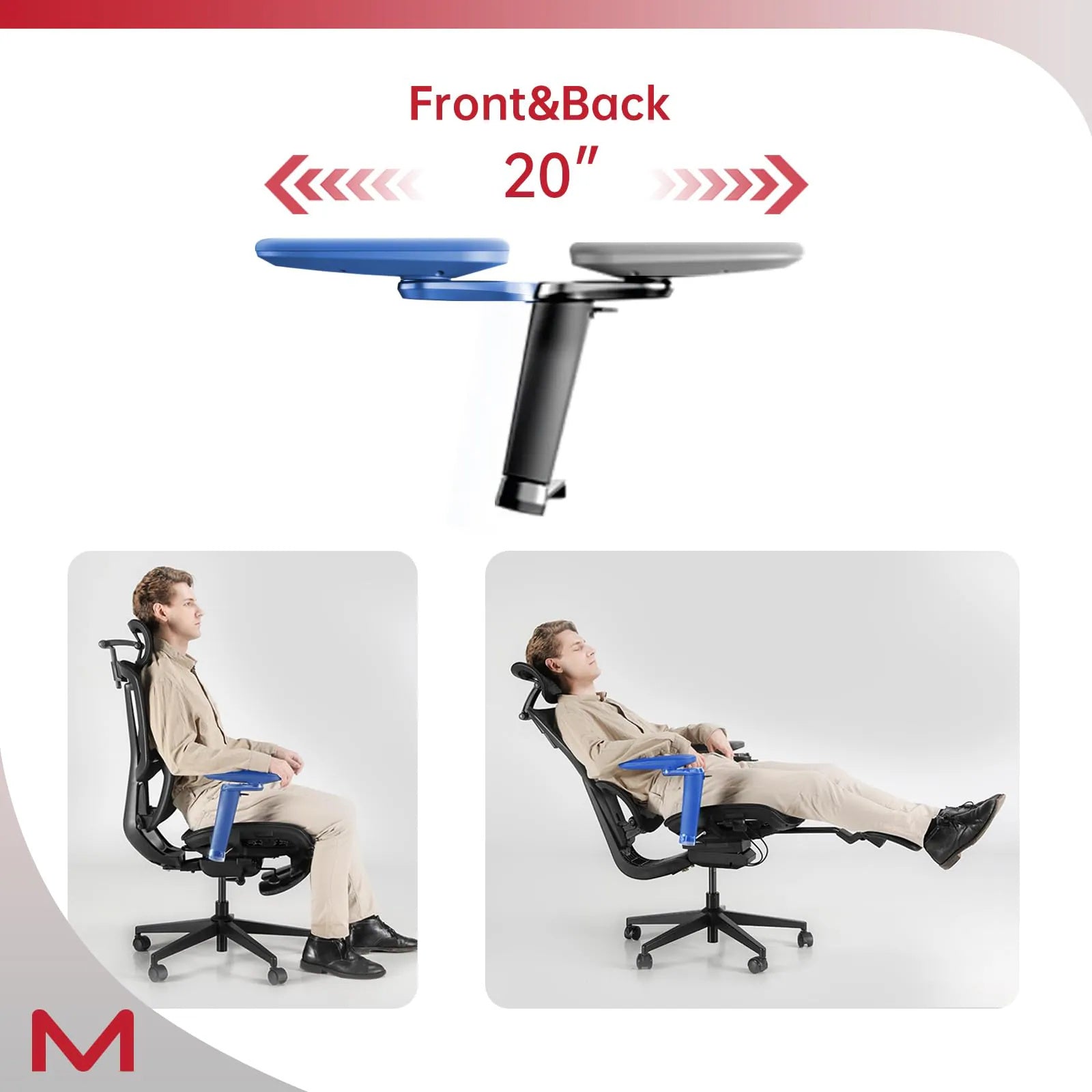 M2 MT Ergonomic High Back Office Chair With Lumbar Support