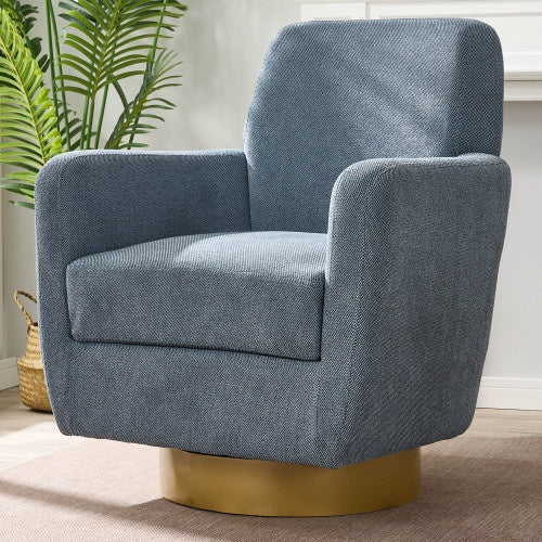 360 Degree Rotation Armchair Cotton Linen Ergonomic Chair
