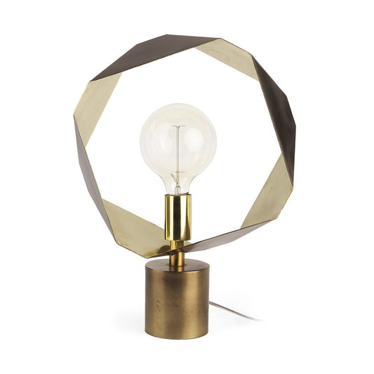 Golden Geometric Halo Table Or Desk Lamp - Anthony & Home