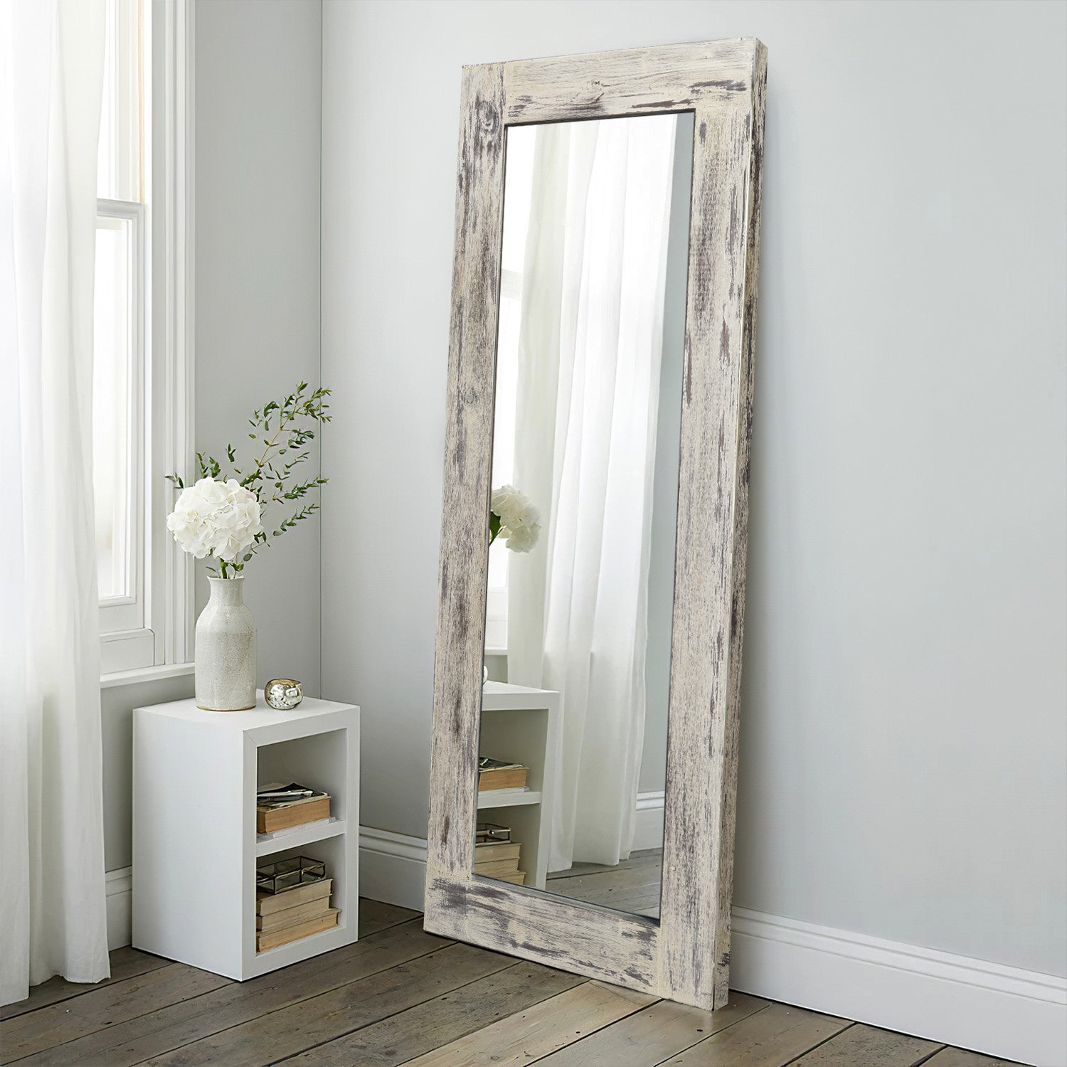 Dark Gray Solid Wood Framed