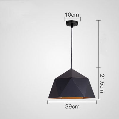 Colorful Geometric Pendant Lamps in Various Colors and Sizes
