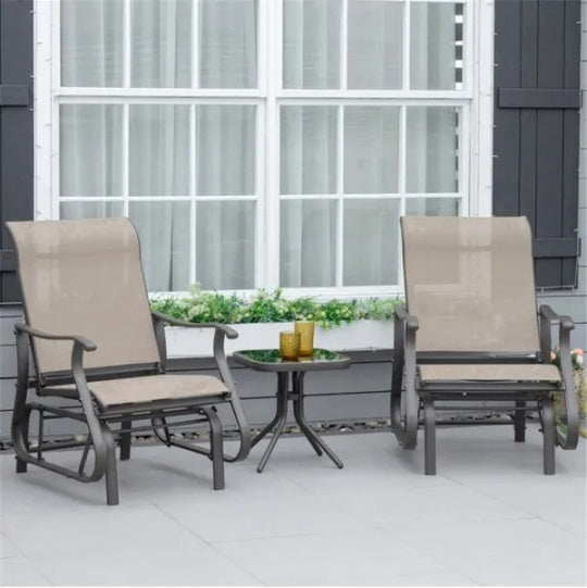 Outdoor Garden Lounge Chairs Set With Table For Patios