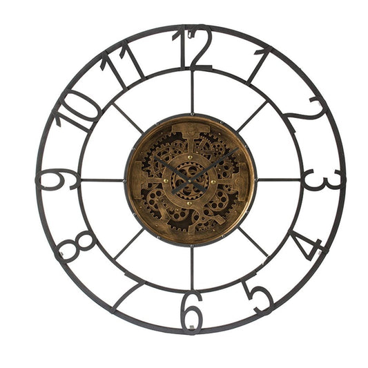 Round Decorative Gear Iron Wall Clock - Anthony & Home