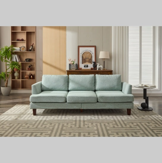 Light Green Three Seater Sofa With USB Ports Living Room