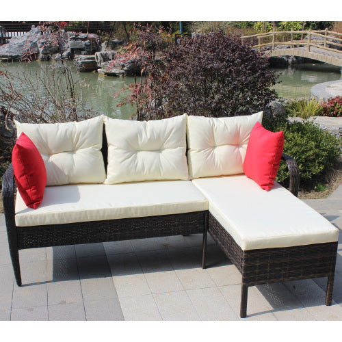 Outdoor Patio Conversation Set 2 Piece Wicker Rattan