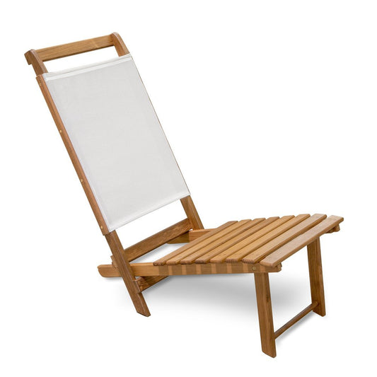 15" Brown and Natural Wood Solid Wood Outdoor Deck Chair - Anthony & Home