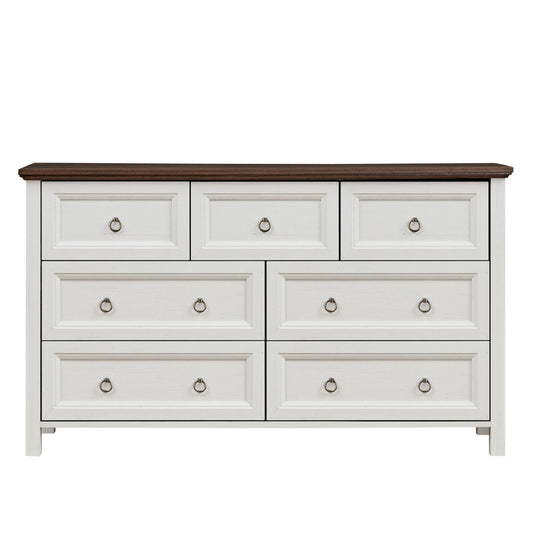 Anthony & Home 7-drawer farmhouse dresser from the Reserve Collection with timeless, durable wood construction.
