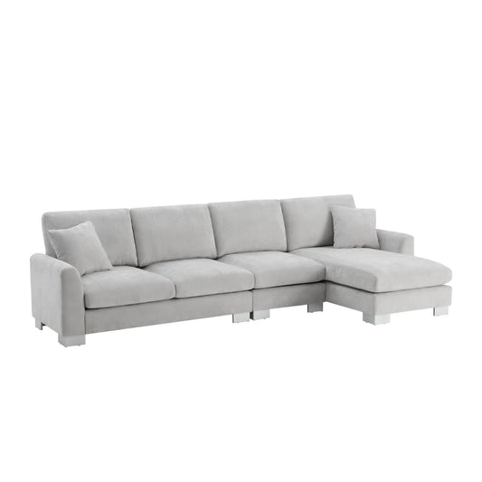 Anthony & Home Chenille L-Shaped Sectional Sofa Atelier Edition with plush upholstery and modern design in a cozy living room setting.