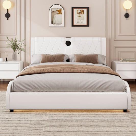 Queen size Signature Edition faux leather platform bed by Anthony & Home with sleek design and sturdy construction.