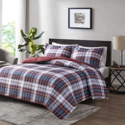 Scotchgard Down Alternative All Season Comforter Set Navy