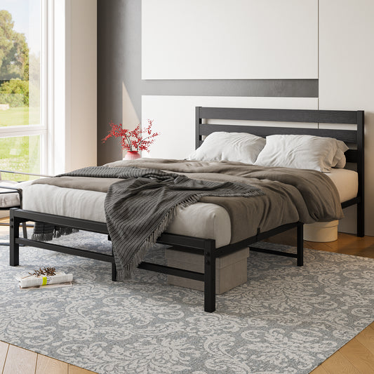 Anthony & Home Heritage platform bed frame with queen size wooden headboard, showcasing sturdy construction and classic design.