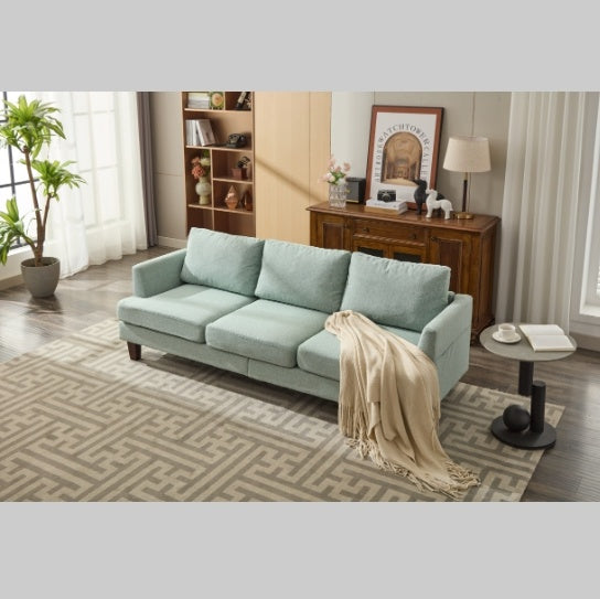Light Green Three Seater Sofa With USB Ports Living Room