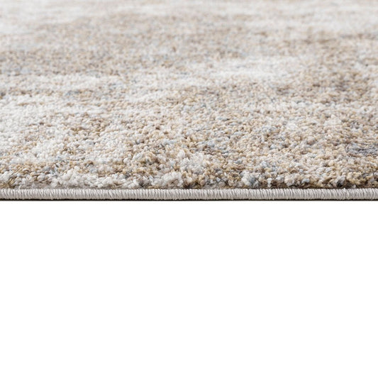 Anthony & Home Elite Collection abstract area rug with high pile, machine-woven Turkish design in grey and cream tones.