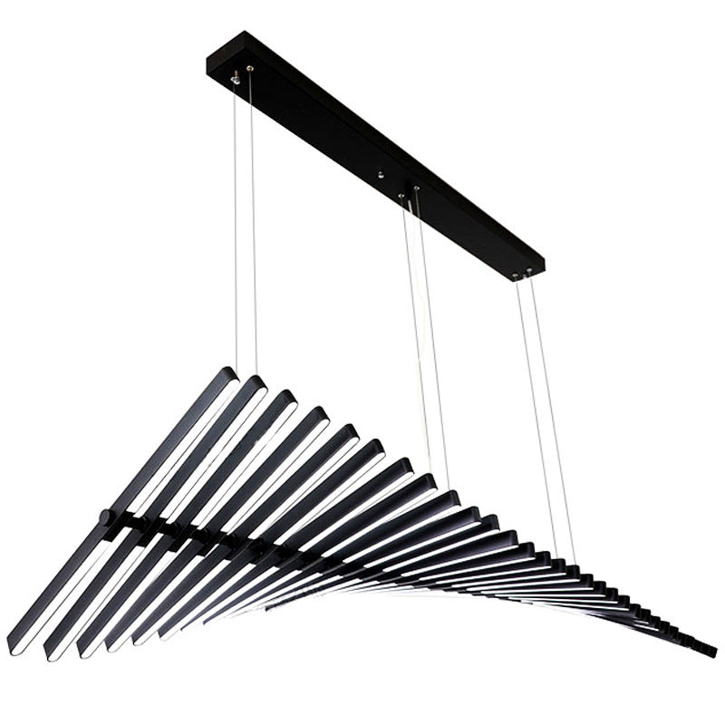 Fashion Fishbone Office Strip Lamps With Iron Chandelier