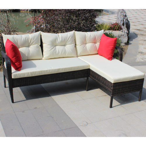 Outdoor Patio Conversation Set 2 Piece Wicker Rattan