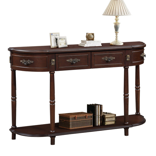 Anthony & Home espresso finish console table with sleek wooden surface and modern design, ideal for entryways or living rooms.