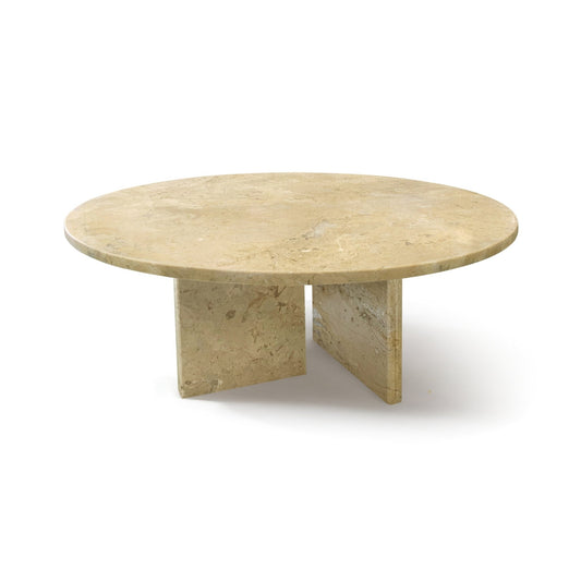 Anthony & Home Glod Signature Natural Marble Round Coffee Table with sleek marble surface and modern design.