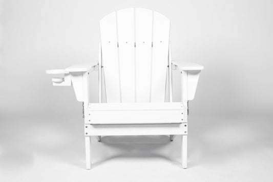 Folding Adirondack Chair Table Set HDPE Coastal Limited - Anthony & Home