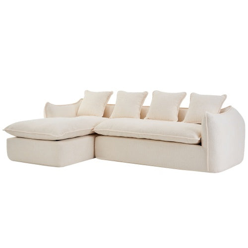 Video Provided Deep Seat 3 Seater L Shape Sofa Chaise