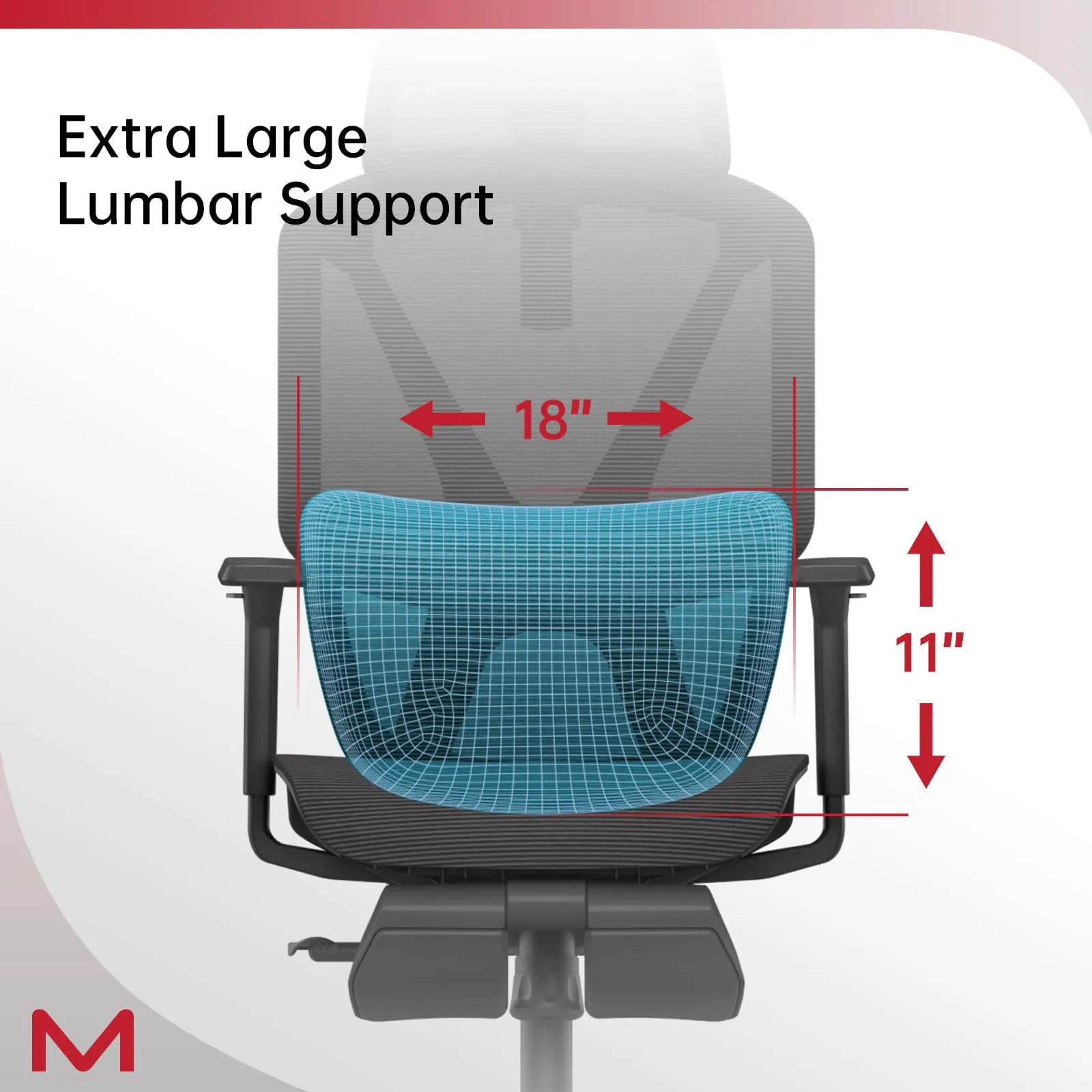 M2 MT Ergonomic High Back Office Chair With Lumbar Support