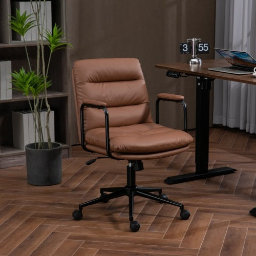 Medium Backrest Office Chair With Wheels And Armrests