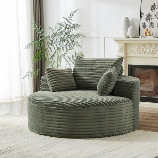 Anthony & Home corduroy sleeper sofa, Studio Collection, 55-inch length with premium build, no assembly required, stylish and comfortable.