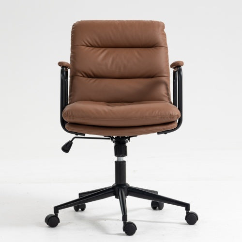 Medium Backrest Office Chair With Wheels And Armrests