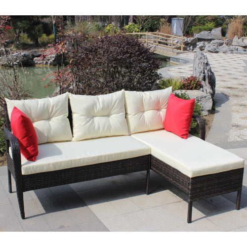 Outdoor Patio Conversation Set 2 Piece Wicker Rattan