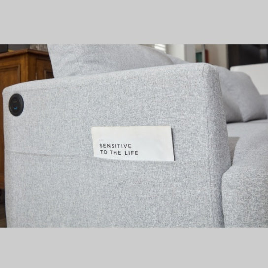 Light Green Three Seater Sofa With USB Ports Living Room