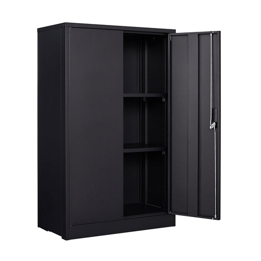 Anthony & Home Elite Series filing cabinet with multiple drawers and a sleek black finish, designed for office storage.