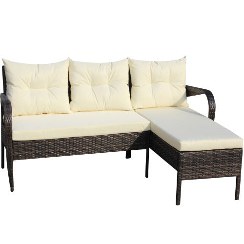 Outdoor Patio Conversation Set 2 Piece Wicker Rattan