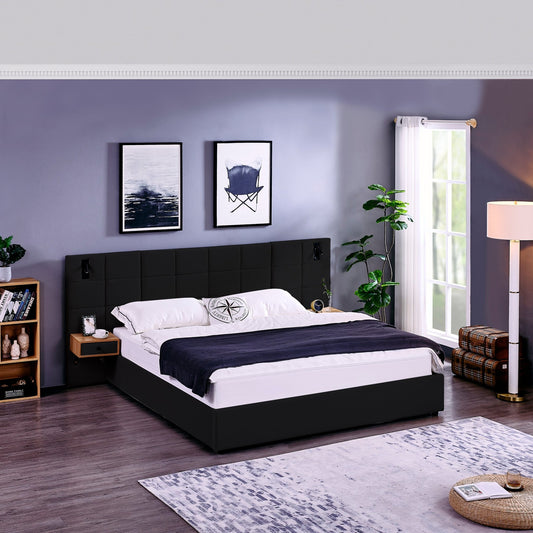 Anthony & Home Signature Velvet King Platform Bed with Storage, showcasing the luxurious velvet upholstery and sleek design.