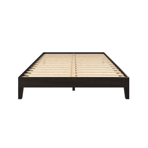 Nix Queen Platform Bed Black Wood Frame Modern Deluxe