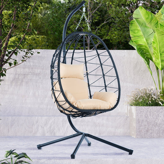Rattan Egg Chair With Stand Signature Edition - Anthony & Home