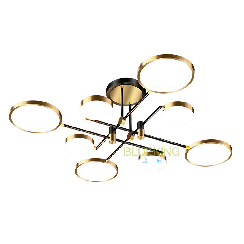 Led Lighting Chandelier Black Gold 4 6 8 Heads Living Room