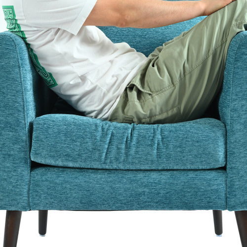 Turquoise Boucle Decorative Accent Chair For Living Rooms