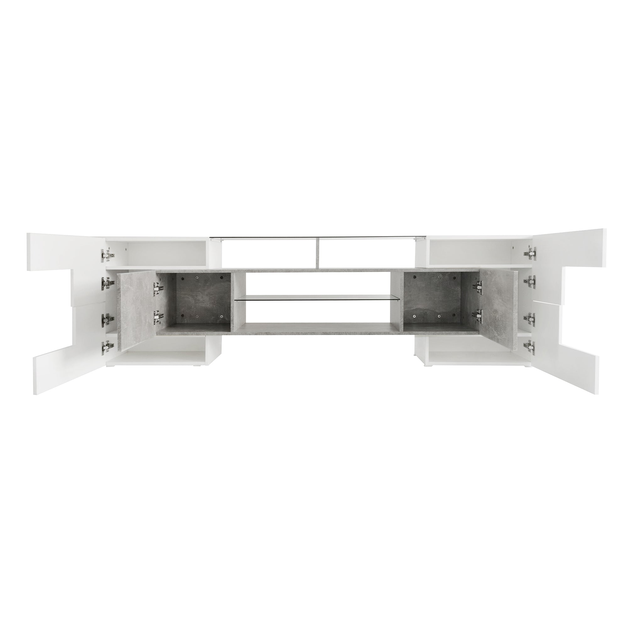On Trend Elite high gloss TV stand by Anthony & Home showing sleek black finish and modern design with storage compartments