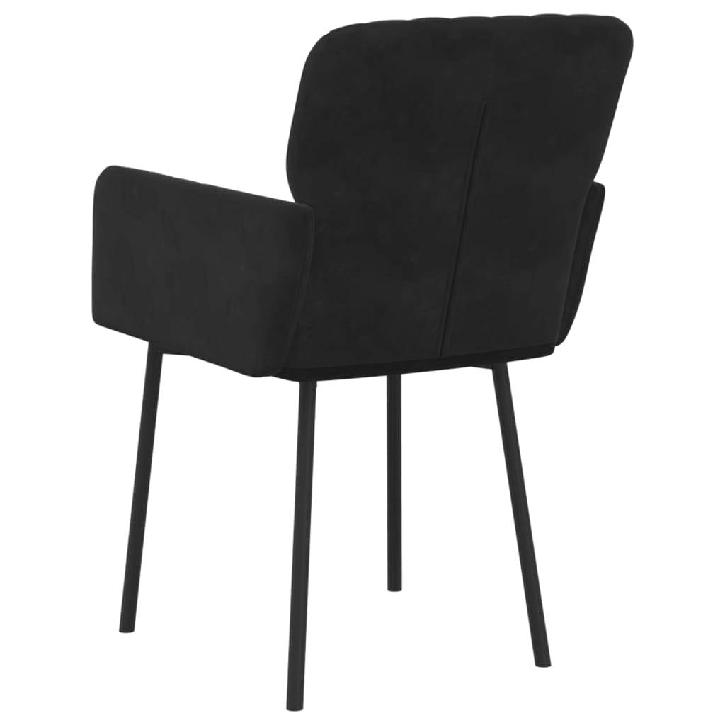 Black Velvet Dining Chairs Set of 2 for Elegant Dining