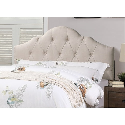 Contemporary Queen Size Bed With Tufted Headboard Design