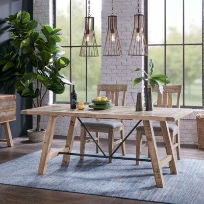 Sonoma Dining Table Solid Wood Natural Finish Vietnam 72x36