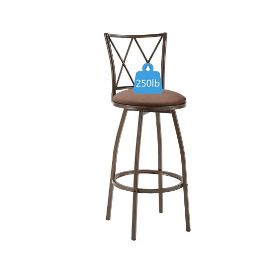 3 Piece Bar Table Set Retro Brown With Steel Frames