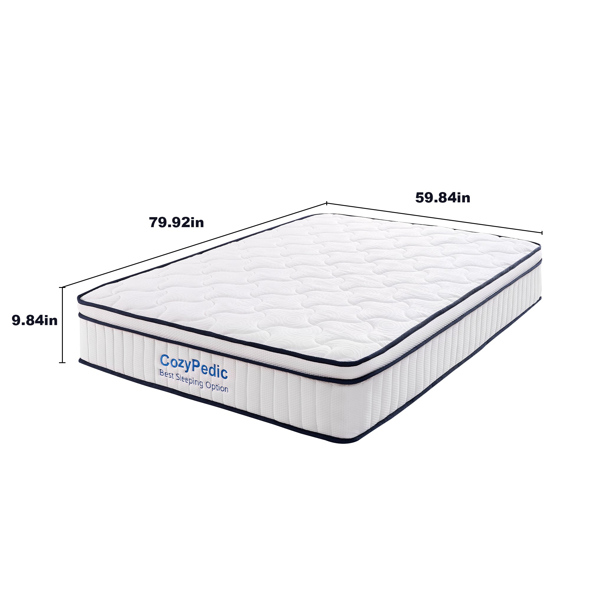 Anthony & Home memory foam queen mattress with plush surface and supportive layers, ideal for comfortable sleep.