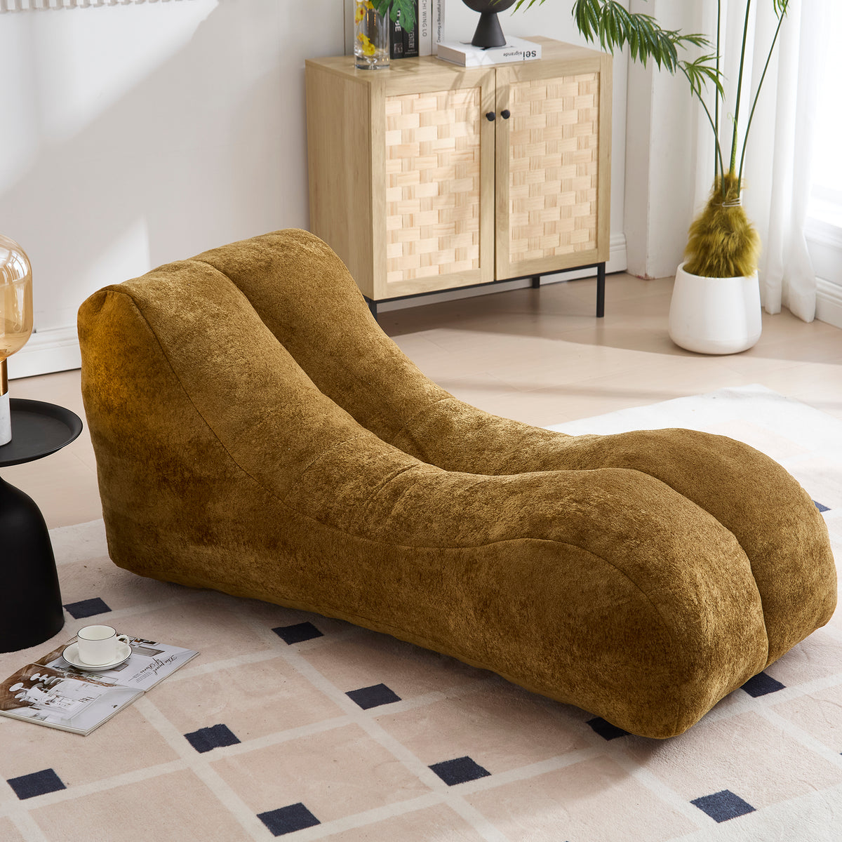 Anthony & Home bean bag sofa chair with sponge filling, soft fabric cover and plush, comfortable seating for relaxing.