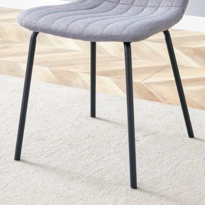 Luxury Minimalist Dining Chairs Set Of 4 Black Metal Legs