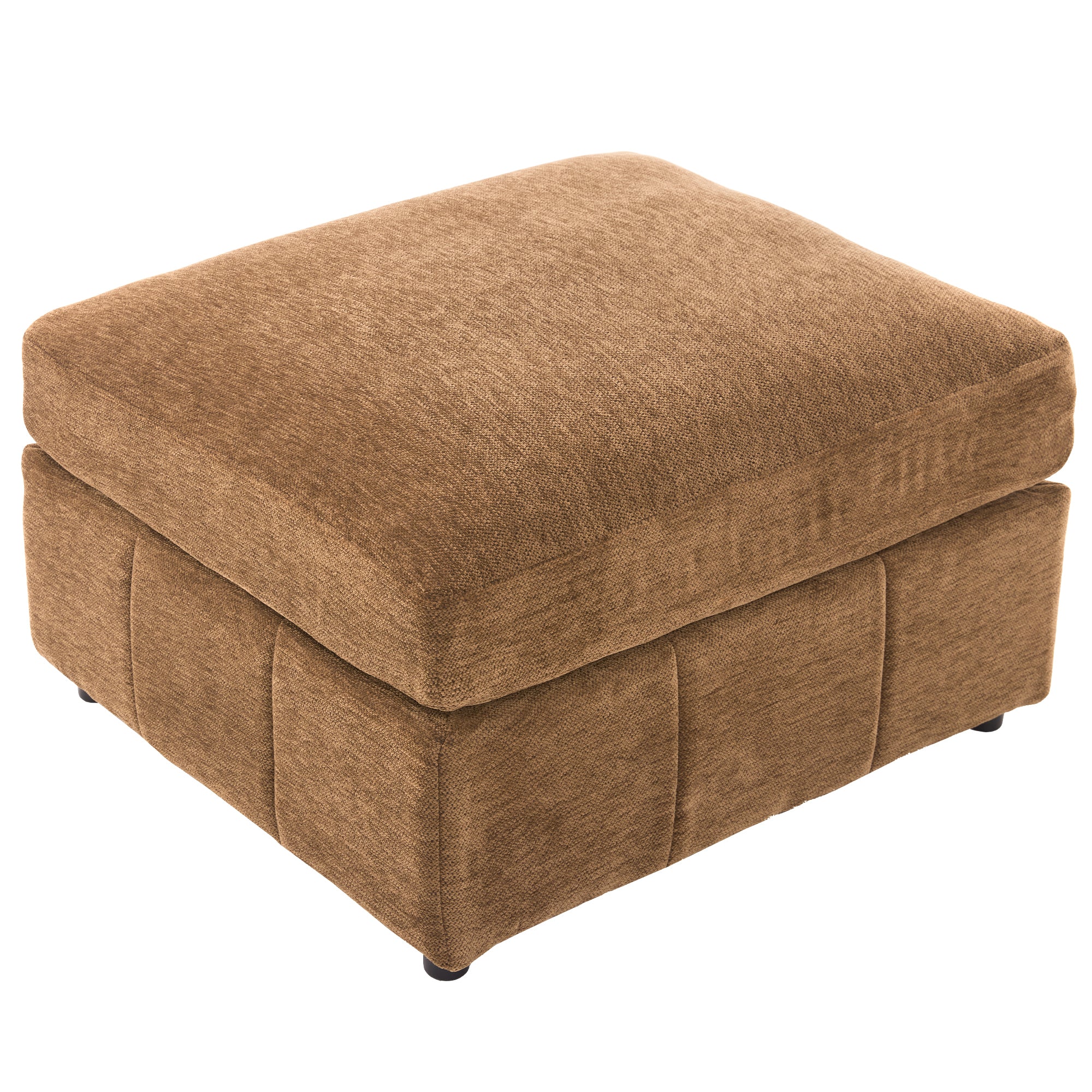 Anthony & Home Modular Chenille Sectional Sofa with Movable Ottoman, showcasing plush fabric and versatile design.