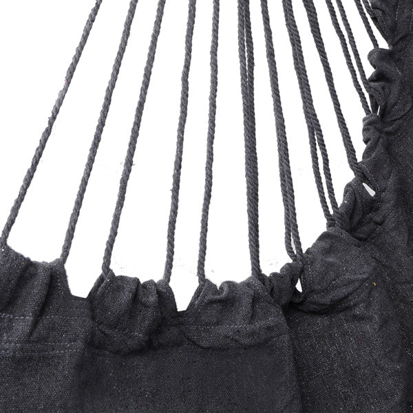 Galvanized Pipe Cut Gray Fringe Cushion Hanging Chair Polyester Cotton Belt 2pcs Cushion